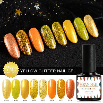 RBAN NAIL 7 ml UV-LED-Soak-off-Nagelgel-Nagellack, semi-permanenter holografischer Lack, Laser-Pailletten-Gel