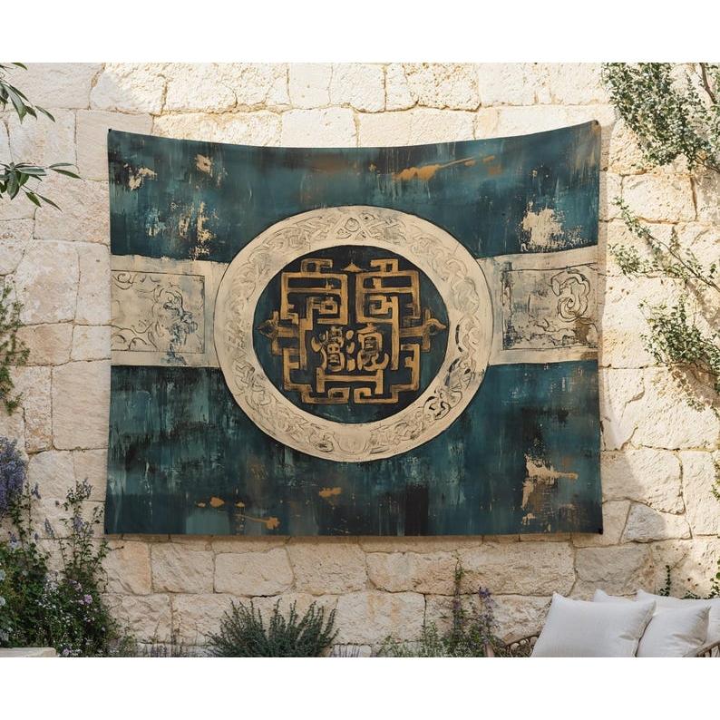 Ancient seals tapestry 75x100 чёрный