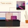 Chinchillas Small Rabbit Guinea Pig Small Animal Cage, Pet Playhouse, with Platform, Ramp, 71 X 46 X 47cm