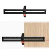 Pocket Ruler, Flexible Aluminum Ruler Marking Tools, Professional Precisions Woodworking Ruler with Slide Stop