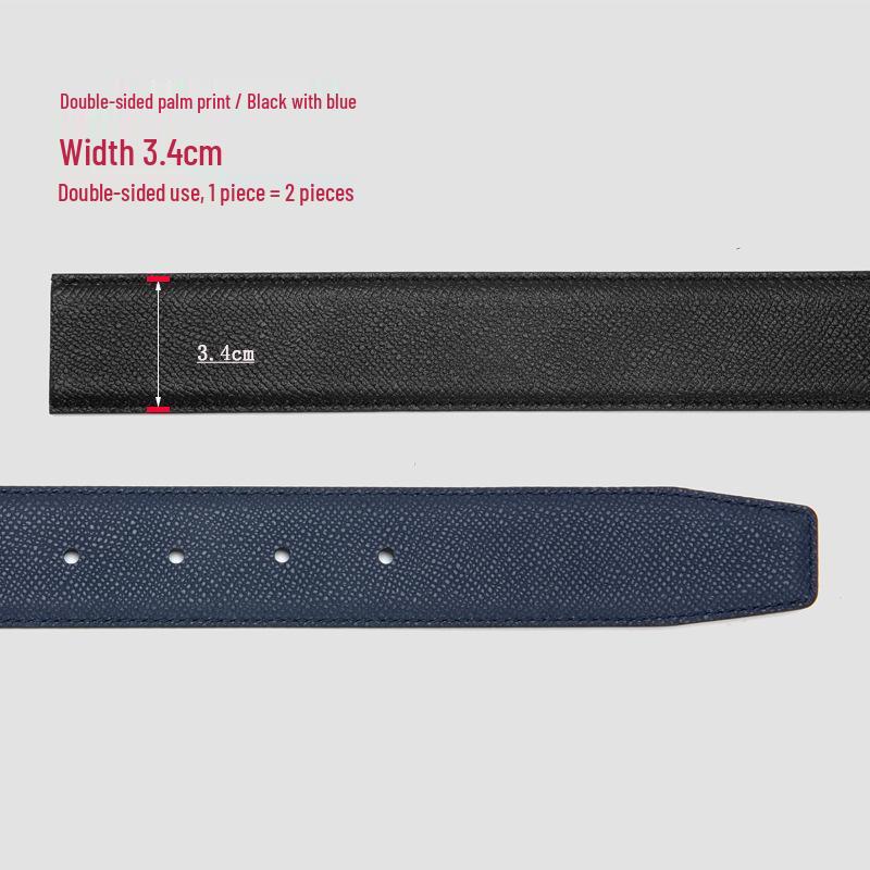 Men's Stylish Versatile Top Layer Cowhide Belt Without Buckle