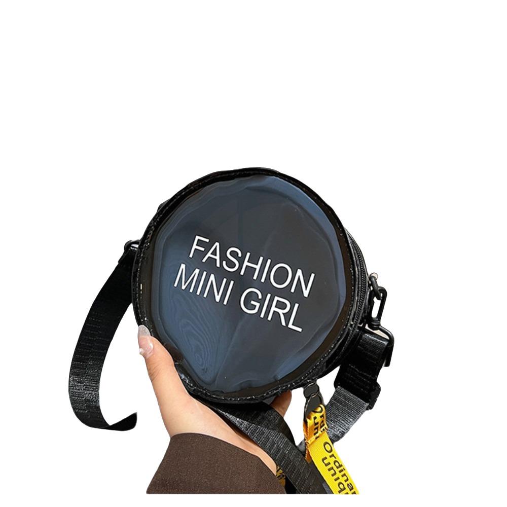 

Mini Transparent Shoulder Bag The Water-Sprinkling Festival Round Toilet Bag Swimming чёрный