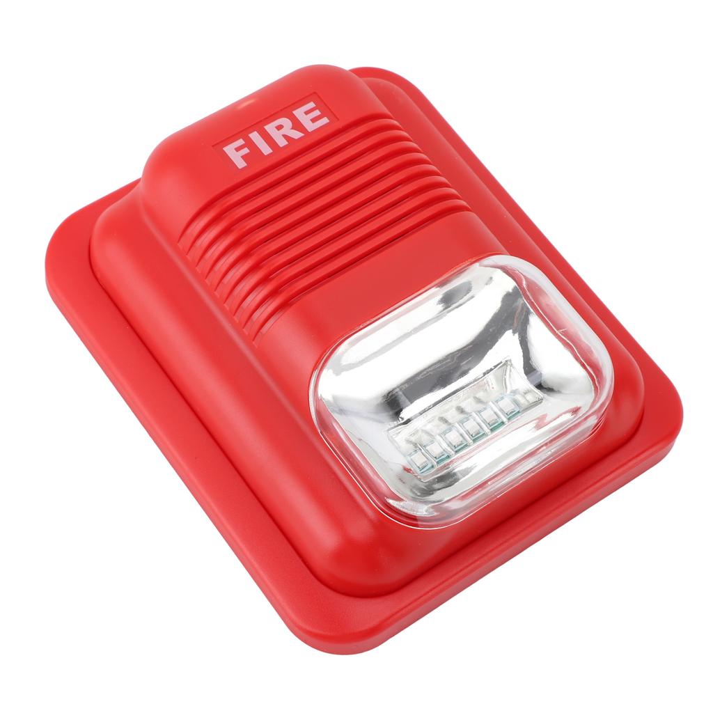 Sound and Light Fire Alarm 12V 24V Built In LED Super Loud Sound Fire Warning Siren for Residential