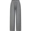 Jiu Zi Anna Kou Women's Hot Free Fleece-Lined Knit Curved-Leg Pants