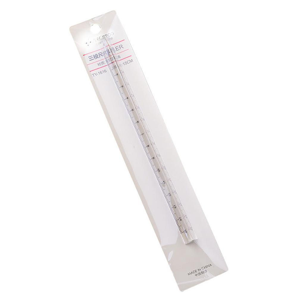 

3D Stereo Transparent Rulers 15cm Measuring Tool Drawing Template Math Ruler Angle Ruler Office School Supplies Stationery