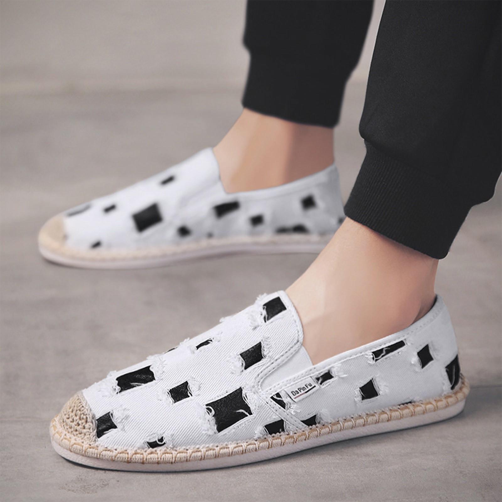 

Men s Canvas Fisherman Shoes Trendy Youth Casual Toe Shoes Men s Shoes 43 білий