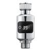 Household Shower Water Thermometer with LED Temperature Display Compatible with 1/2 Inch Shower Pipes and Handheld Shower Heads