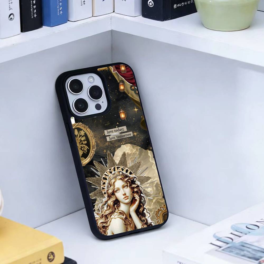 Dark Ornate Collage Art Phone Case For iPhone 14,16,15,13,17,12,Plus,Pro,Max Magnetic For Magsafe Frosted Cover