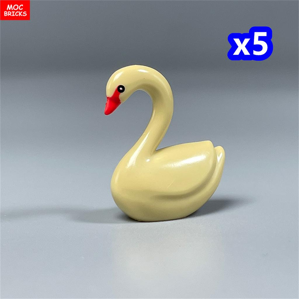 MOC Blocks Animal Duck Swan River Lake Farm Scene View Accessories DO IT YOURSELF Construction Bricks Playthings ideal for Kids Gifts