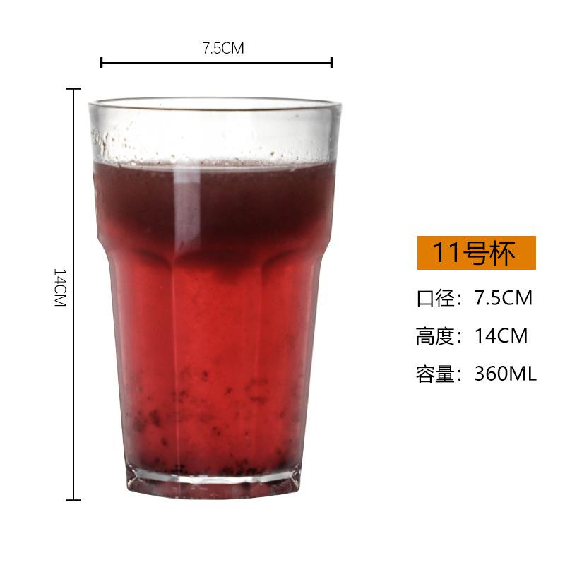 2pcs Acrylic Plastic Beer Juice Water Cup Transparent Unbreakable Reusable Milk Drinking Cup Home Bar Party Restaurant Drinkware