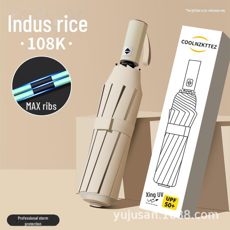 Umbrelă automată bărbătească 72-Bone: Fibre din lemn masiv, protecție UV, logo personalizat