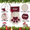 1/2pcs Personalized Christmas Stockings with Name, Christmas Decoration Gifts for Family, Santa, Holiday, Pet, Dog Paw Stockings