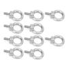 10pcs M6 Stainless Steel Lifting Eye Ring Bolts Screw Fastener Nuts Shoulder Eye Bolt