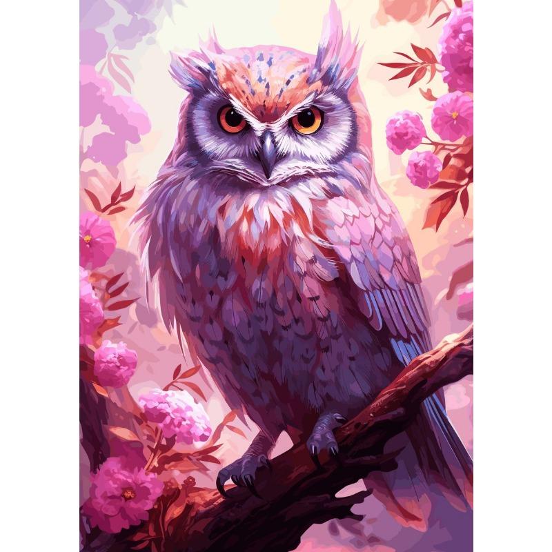 

Cute Owl Bird Animals Flower Posters and Prints Canvas Painting Vintage Wall Art Pictures for Living Room Home Decor Cuadros 21cm×30cm NoFrame