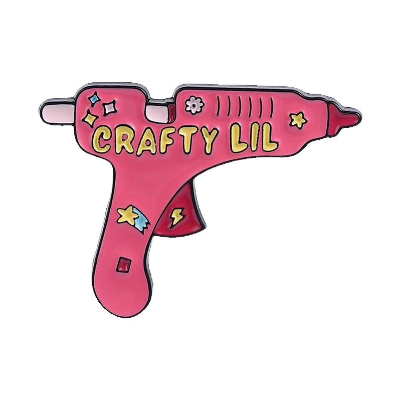 

3 Styles Hot Glue Gun Enamel Pin Set Procraftertinator Brooch DIY Craft Lover Lapel Badge For Backpacks Gift