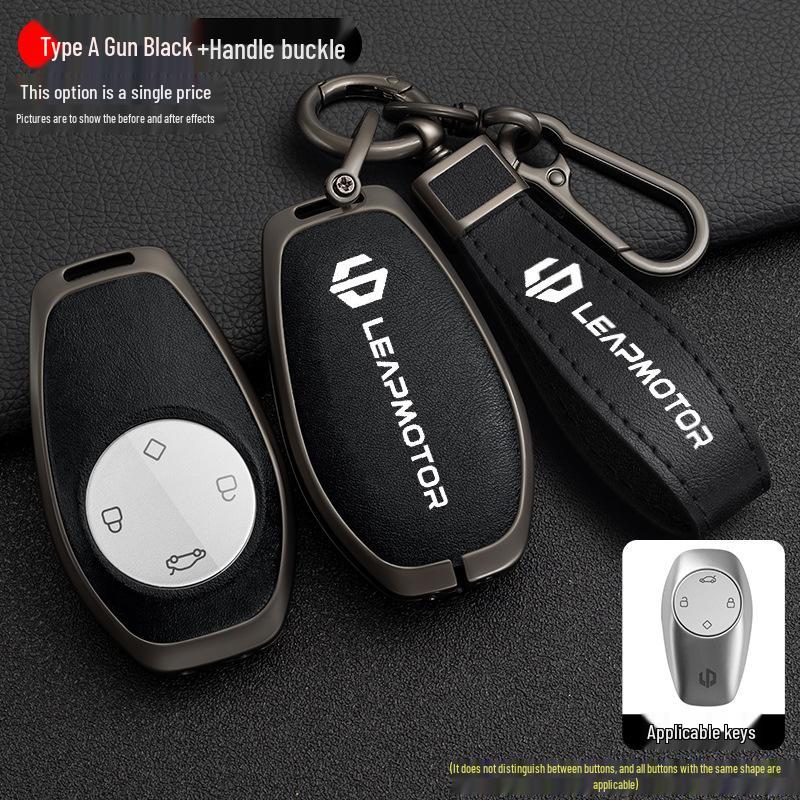 Leapmotor T03/S01/C01 2023 Schlüsselhülle: Schützende Autofernbedienungshülle für Herren mit Schnalle