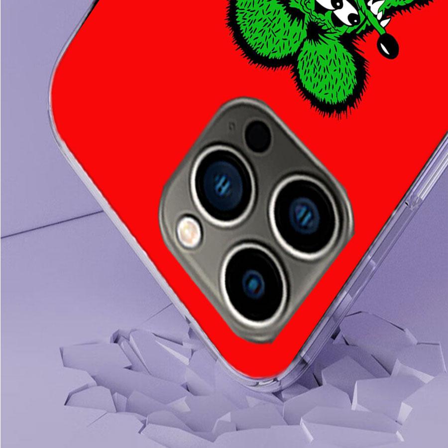 Surf Cool Rat F-Fink Phone Case For Iphone 17 Air 15 Pro 14 Plus 16 Pro Max 12 13 Mini 11 16E X XS Cover Cute Fundas