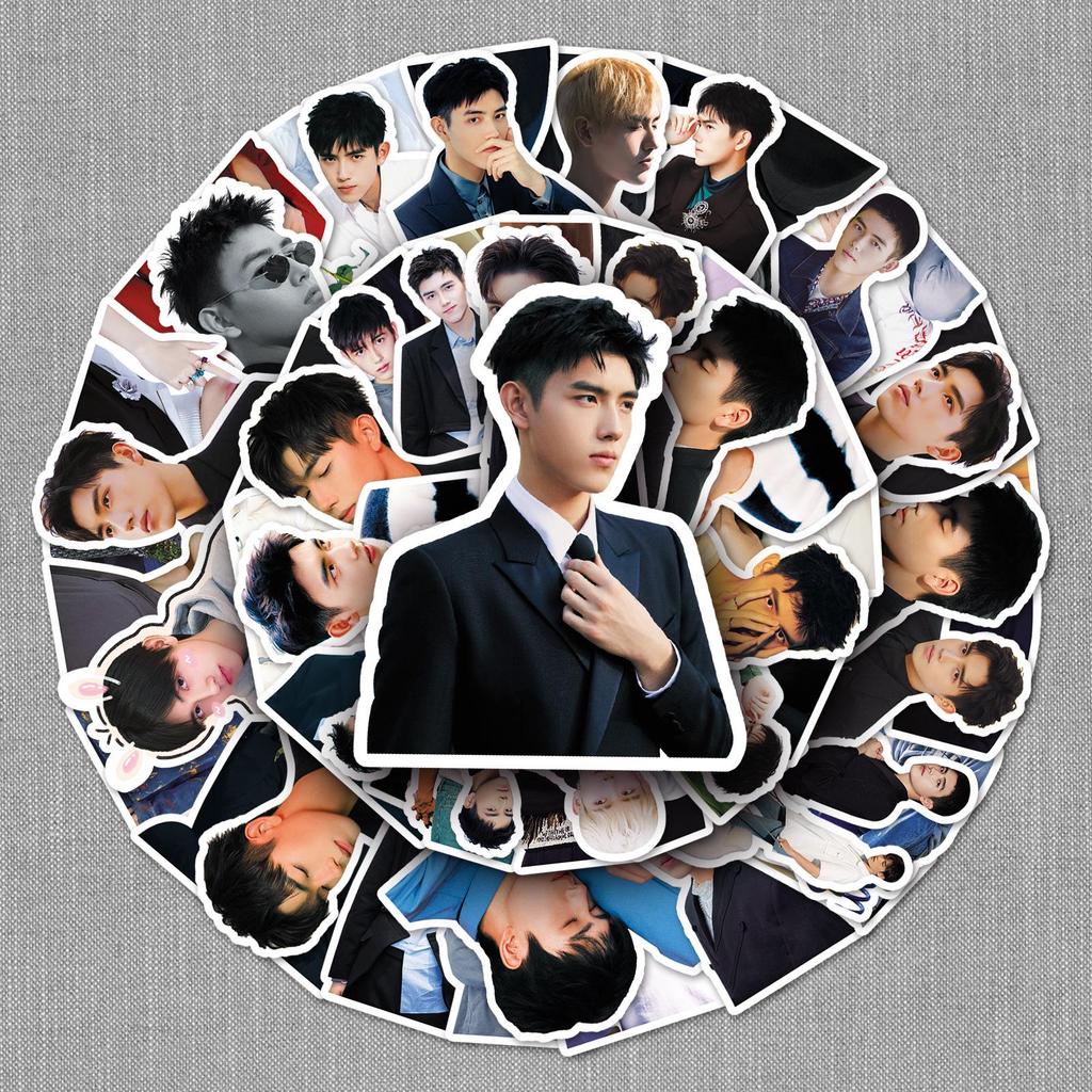 Chen Feiyu Celebrity Sticker Pack - 50 Decorative Stickers for Laptops, Suitcases, Cars, and Skateboards.