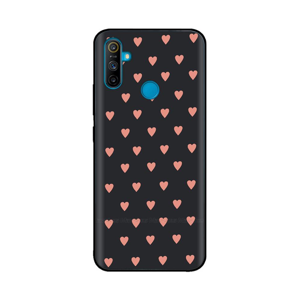 Etui do Realme C3 Miękkie Czarne Silikonowe TPU Wzór Tylna Klapka Do OPPO Realme C3 RMX2020 C 3 RealmeC3 Malowane Etui na Telefon Fundas