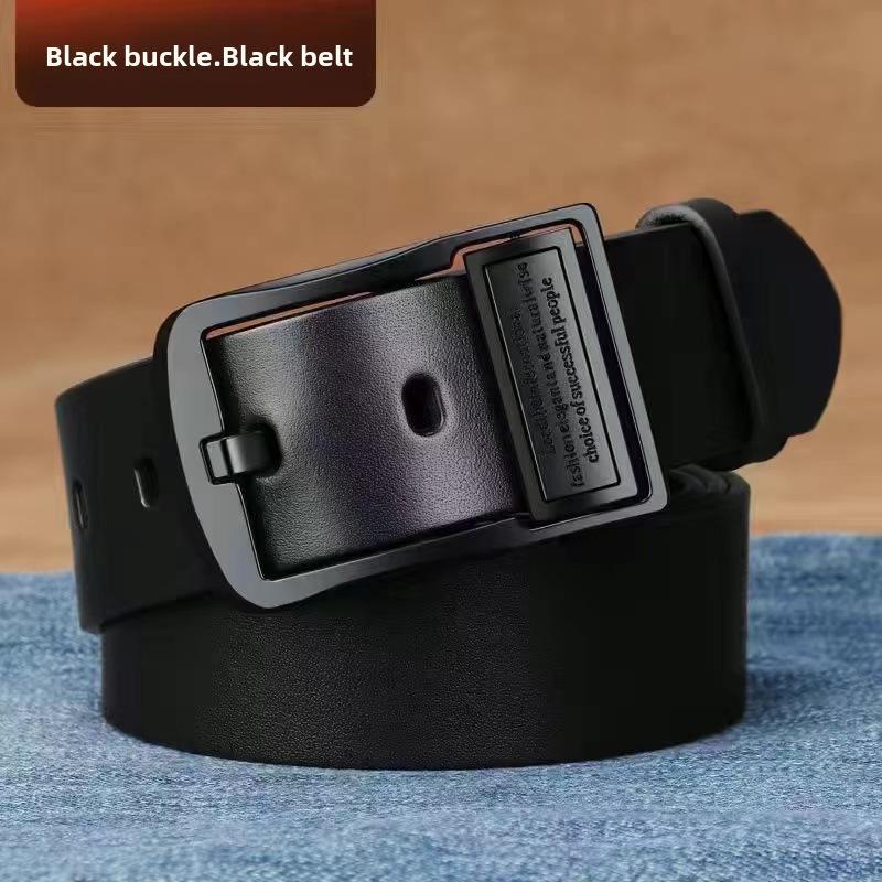 Men's Retro Genuine Leather Pin Buckle Belt for Casual Jeans
