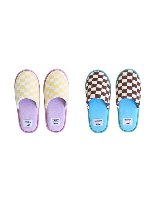 morlhaus Mollang комнатные тапочки 2 цвета Check violet
