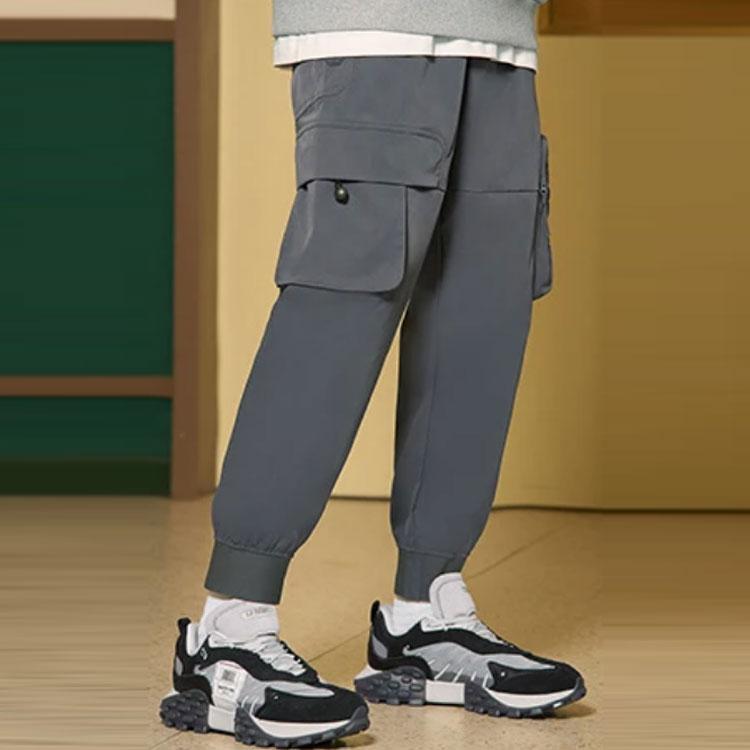 Li Ning Basketball Series Casual Quick-Dry Tapered Cargo Pants Men Pants Deep-Shadow-Blue AKXR039-1