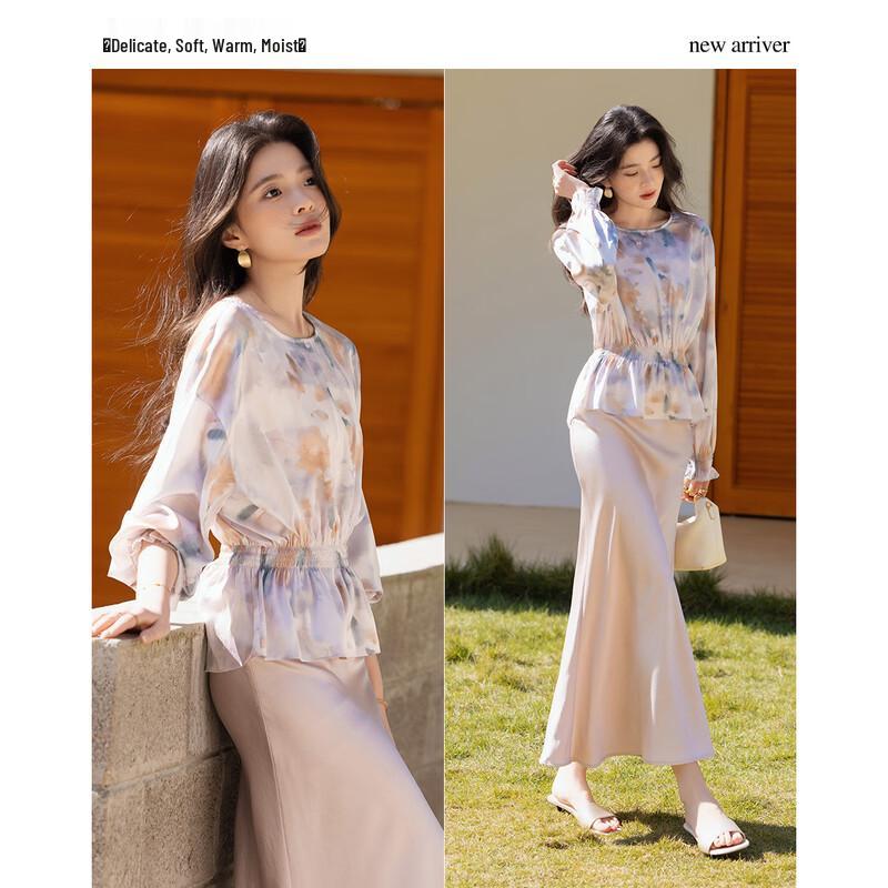 Women's Floral Print Ruffled Blouse