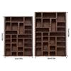 Miniature Trinket Showcase Shelf Wooden Crystal Box Pocket Sized Natural Wood Jewelry Holder for Men and Women