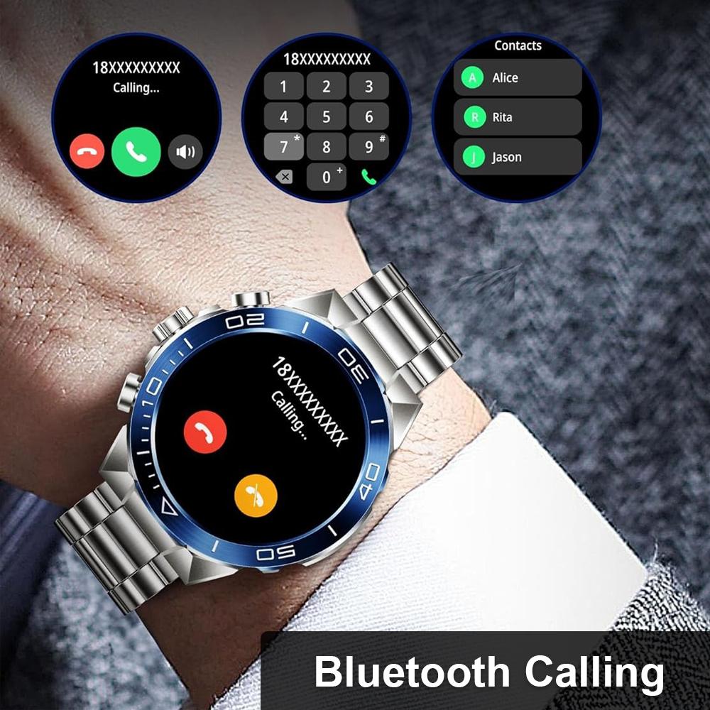 2024 Fashion Smart Watch 1.43 Inch Screen 400 mAh Bluetooth Call Voice Assistant Watch Sports Fitness Waterproof Smartwatch For Men