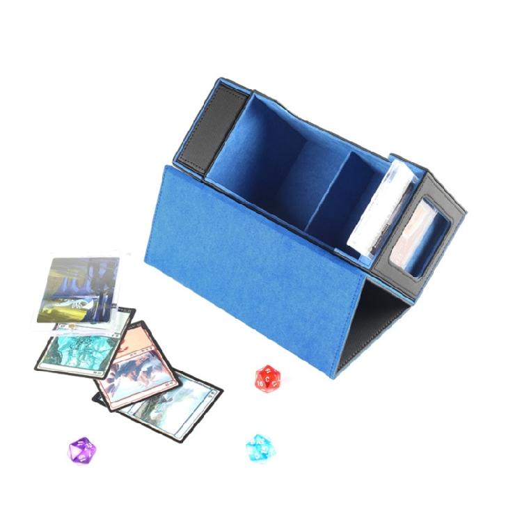 PU Card Deck Box with Dice Tray Game Card Collectors Scratch Resistant Card Storage Case Game Card Carrying Organizers