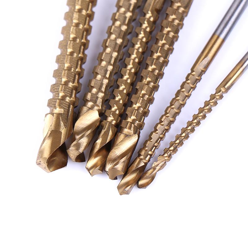 6 יחידות מקדחת Hss Countersink מצופה טיטניום מצופה Hss מסור כלי קידוח חשמלי