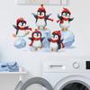 Cartoon Weihnachtspinguin Wandaufkleber Abnehmbare PVC Wanddekoration für Kinder Babyzimmer Schlafzimmer Kinderzimmer Dekoration Wandtattoo