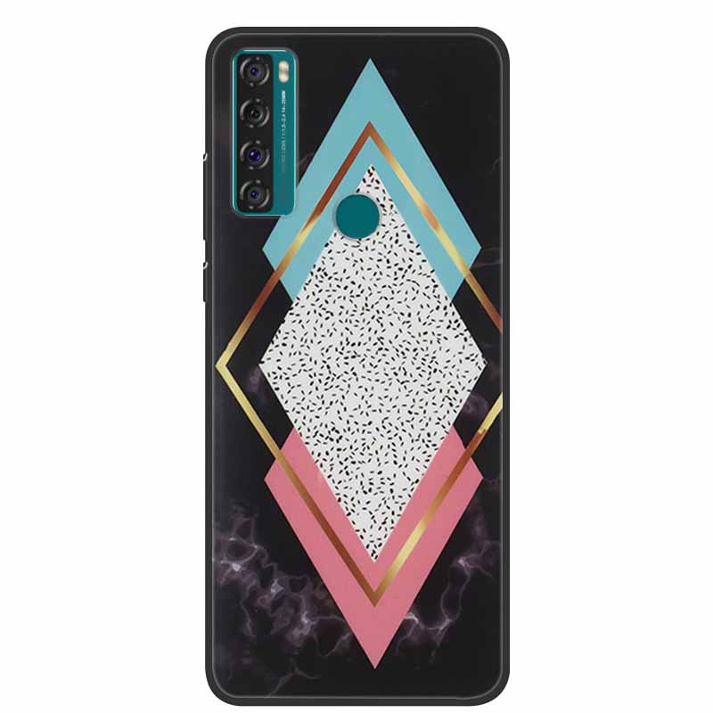 For TCL 20 R 5G Case Marble Silicone TPU Soft Phone Back Cover Case For TCL 20R 5G Funda Bumper Protector Capa Shockproof Coque
