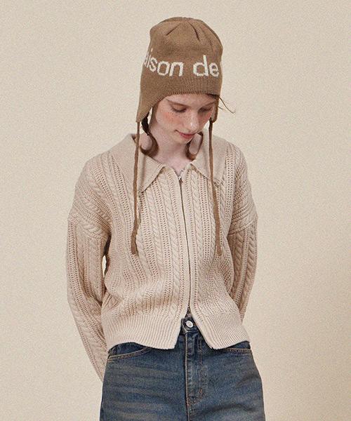 HAINT Edith Knit Zip-Up_3Color
