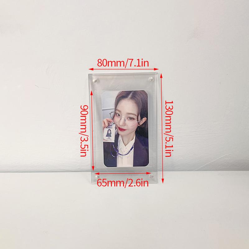 Acrylic Photo Frame Kpop Photocard Stand Idol Photocard Display Picture Frames Photo Card Protector Frame Room Desktop Decor