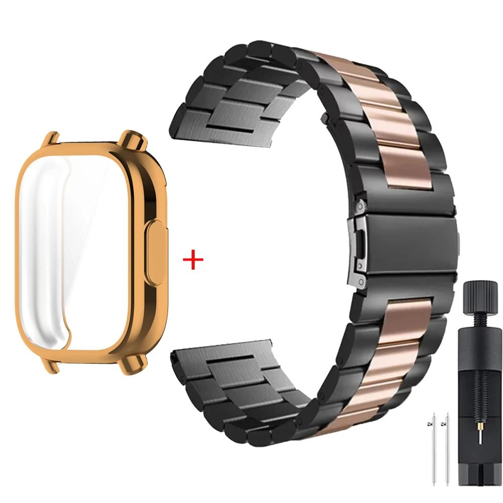 TPU Case+Stainless Steel Strap For Redmi Watch 5 Active Soft Case For Xiaomi Redmi Watch 5 Lite Luxury Metal Watchband Correa