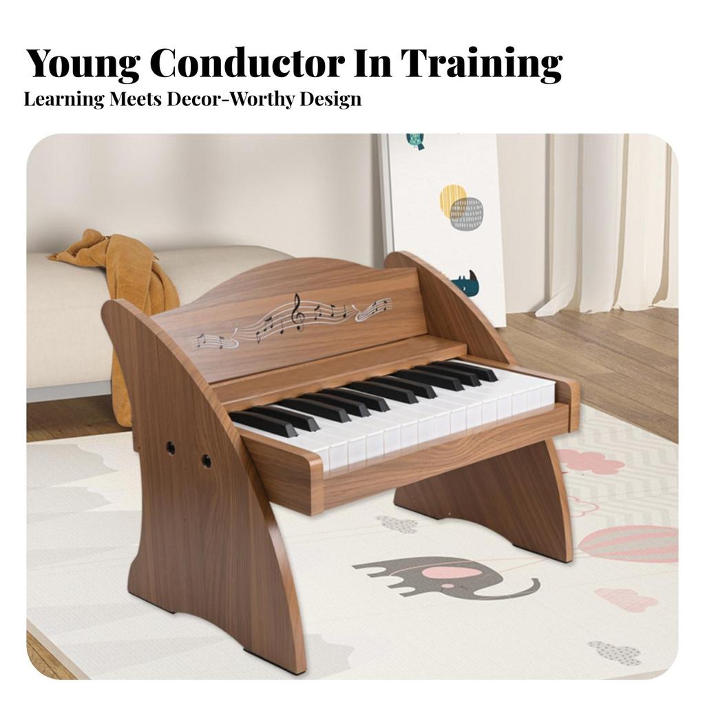 25-Key Toy Piano Kids Instrument Sturdy for Young Children, Beginners