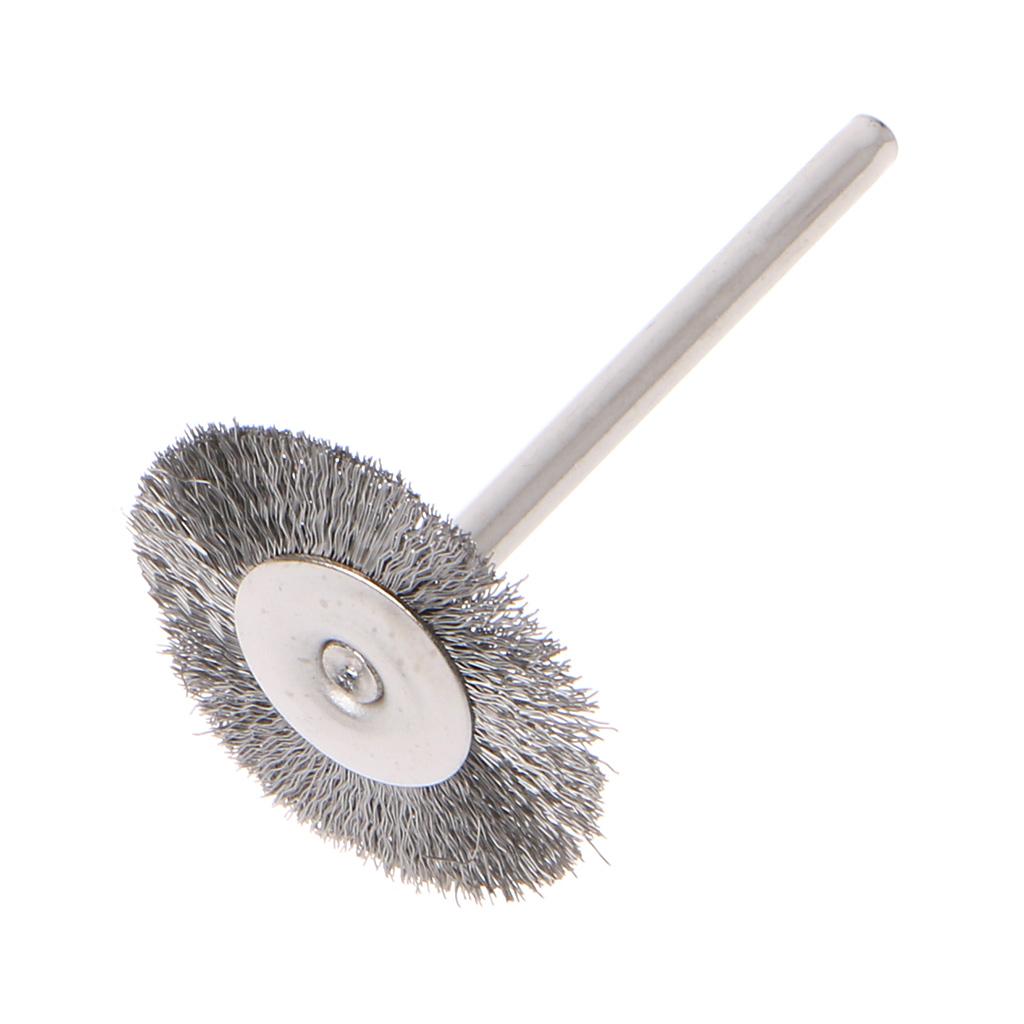 10 PCS Stainless Steel Wire T-shape Brush Rotary Tool for Drill Polishing