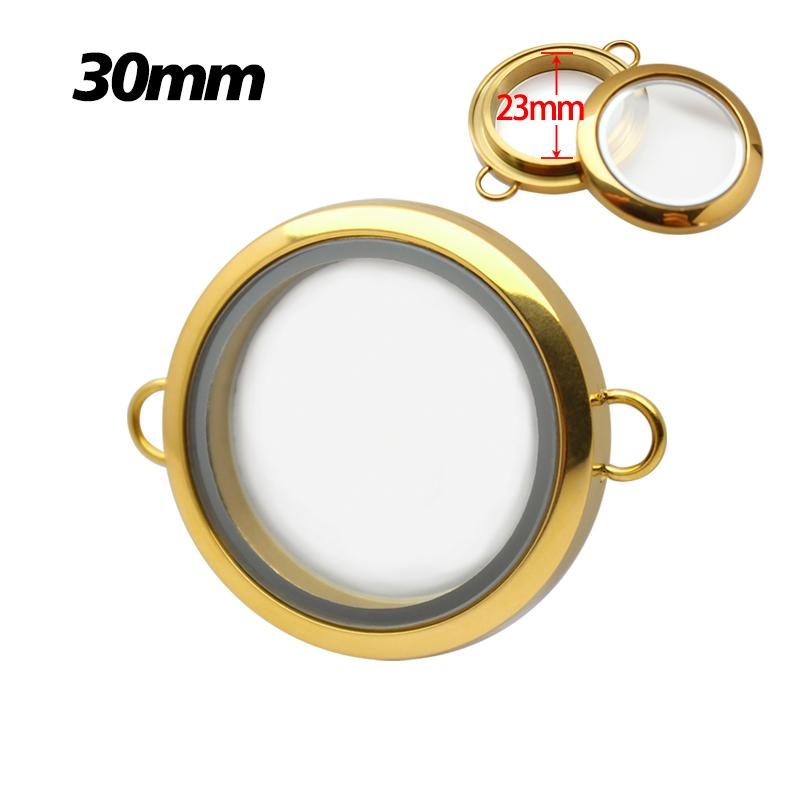 10pcs Gold/Sliver Color Floating Charms Living Memory Locket Medallion Stainless Steel Jewelry Women Bracelet Making Accessories