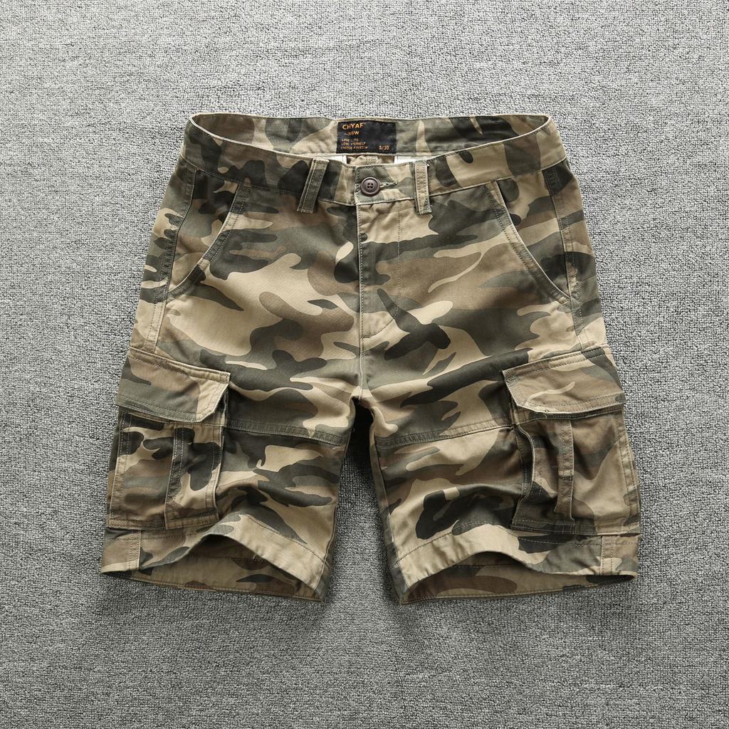 Shorts, Men's Summer Casual Camouflage, Men's Shorts, American Workwear, Five Piece Pants, Comfortable for Wearing on The Outside, Trendy Youth Pants