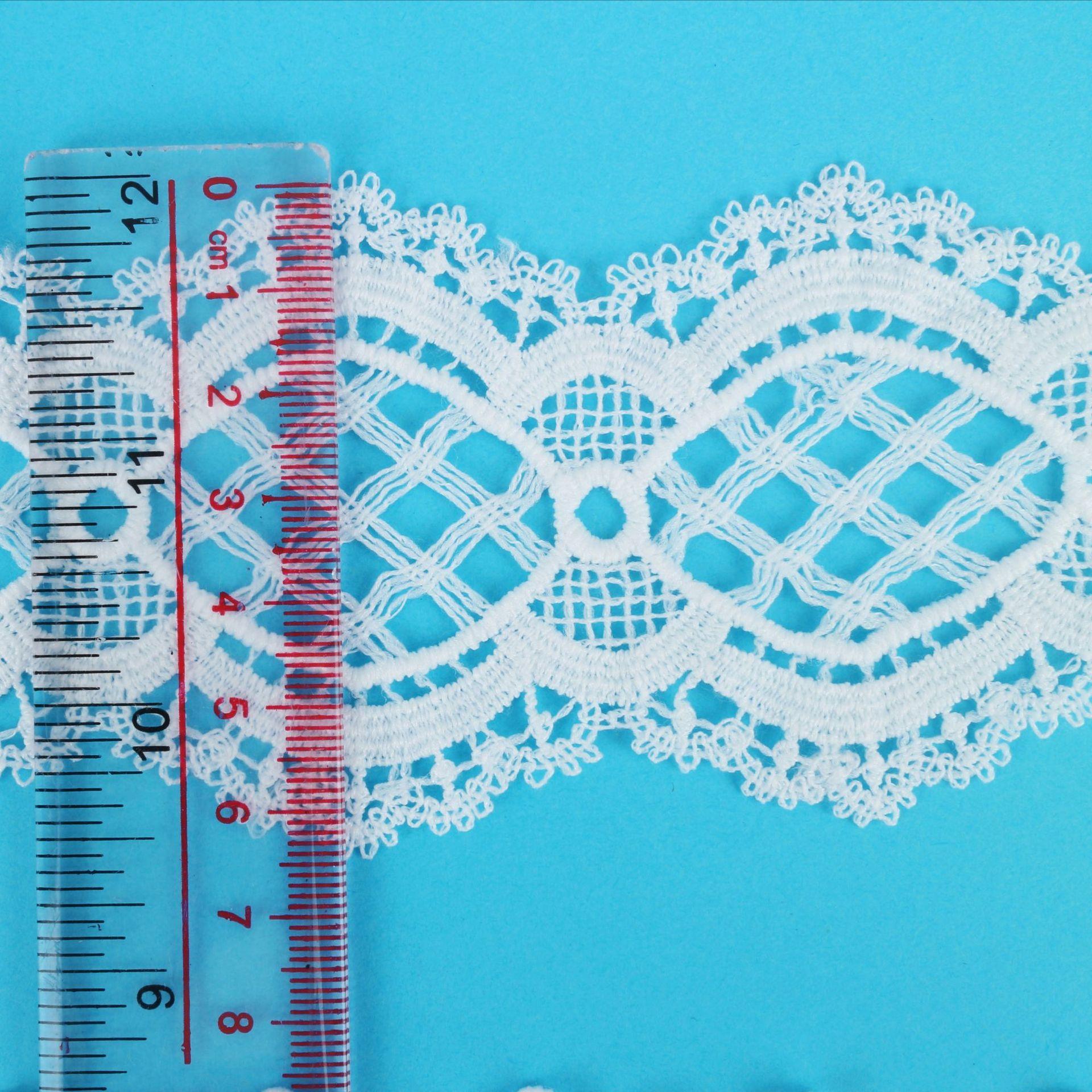 Прямая поставка, Кружево из молочного шелка Штрихкод, Модные кружевные аксессуары для одежды Широкое кружево ZX3206