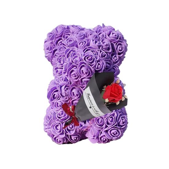 

Yousheng Милый Медведь Искусственный Цветок Розы с Подарочной Коробкой Подарки на День Святого Валентина для Мамы, Жены, Бабушки, Девушки, Сестры на День Матери, День Рождения 1 Set фиолетовый