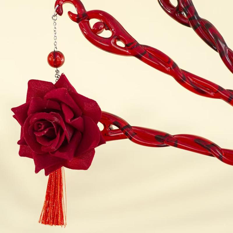 Ancient Chinese Style Hairpin Tassel Shake Plate Flowing Hair Accessory For Cosplay Hanfu Traditional Hair Ornament