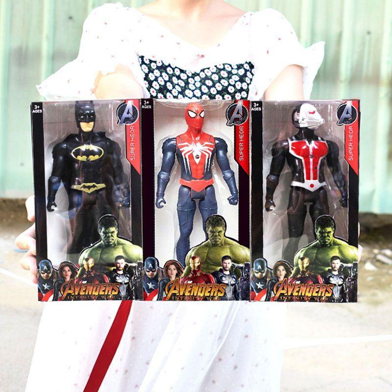 Bunte Superhelden-Actionfiguren mit Spiderman Hulk Iron Man Captain America Perfekt für Kindergeschenke und Sammlerstücke