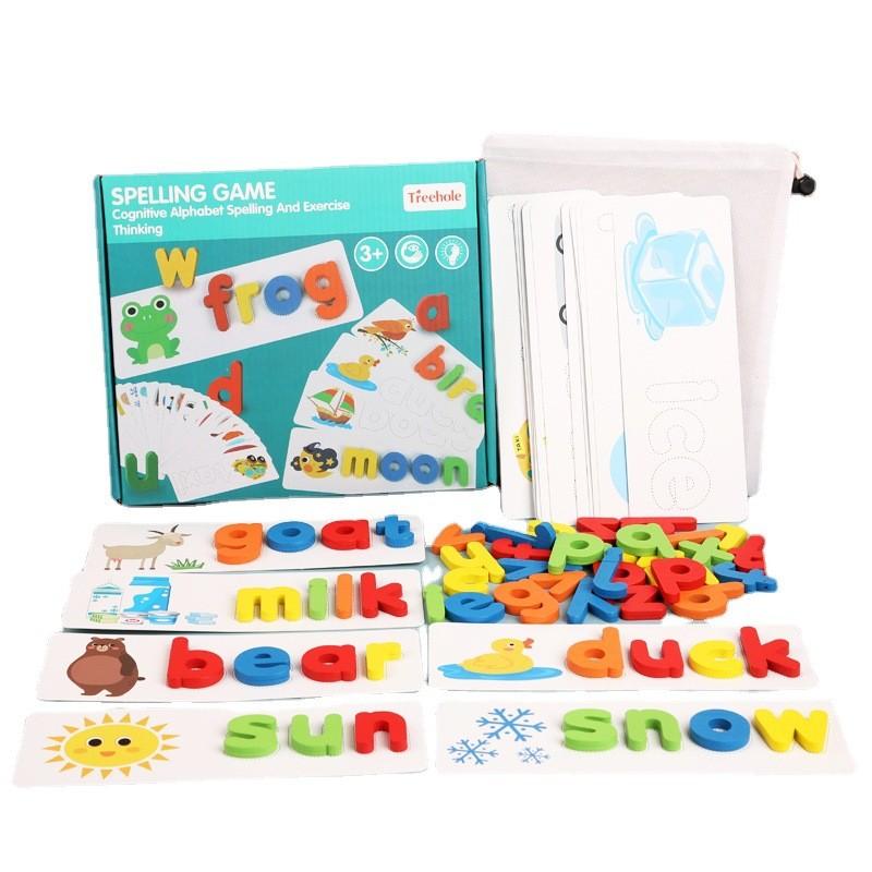 Wooden Puzzle Kids Toy With Alphabet Word Play For Early Development Learning