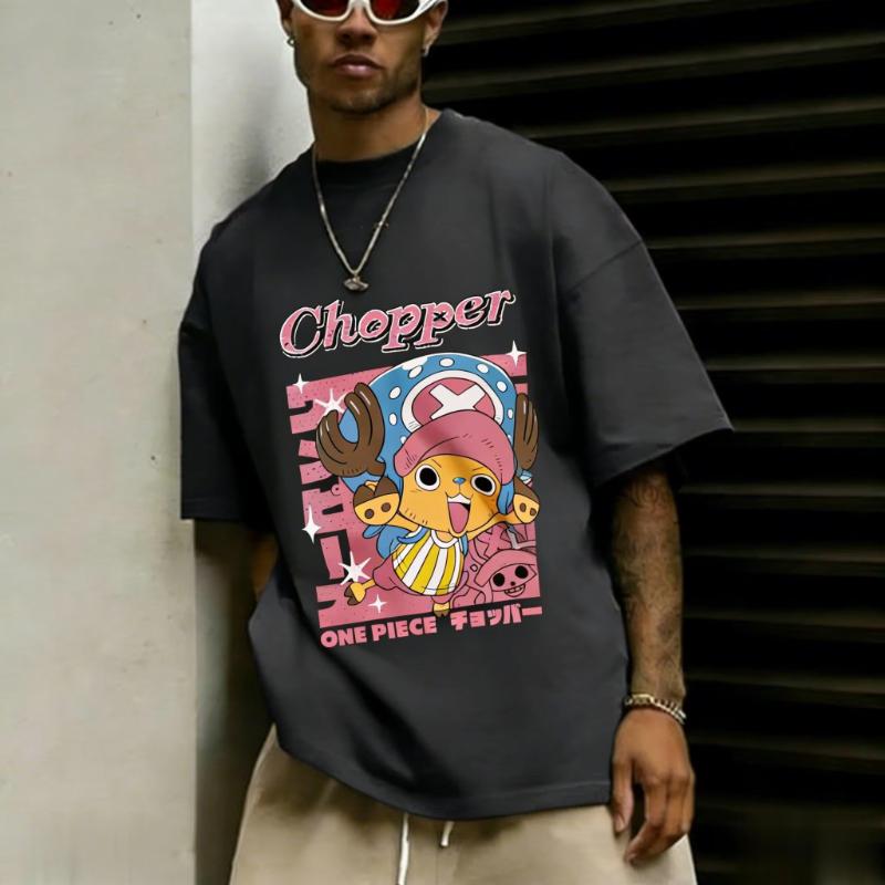 One Piece Chopper Anime T Shirt Men Women 2026 Summer Casual Short Sleeve Tee Tops Streetwear Cartoon Graphic Tee Crewneck Y2k