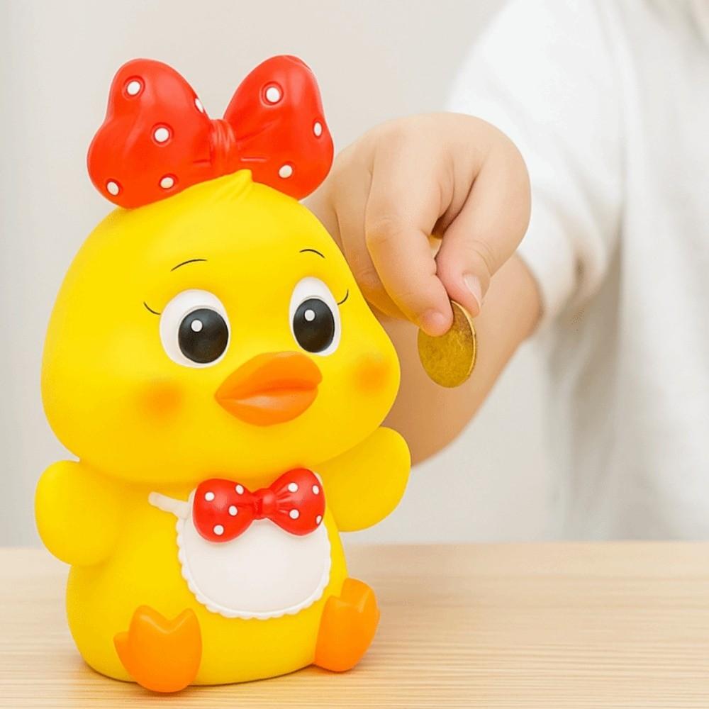 Savings Tank Little Yellow Duck Piggy Bank Decorative Duck Model Piggy Bank  Children/Kids