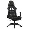 VidaXL Gaming Chair with Footrest Swivel Computer Chair Armchair Ergonomic Office Seat Interior Black and 3143686