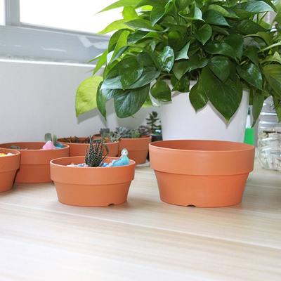 Breathable Imitation Ceramic Plant Pot Plastic Plant Flower Pot Imitation Terracotta Pot  Indoor