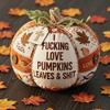 Fall for Jesus Patchwork Pumpkin Hand Stitched Fabric Pumpkin Christ Faith Gift Religious Autumn Home Accent for Farmhouse Dining Desk Bookshelf